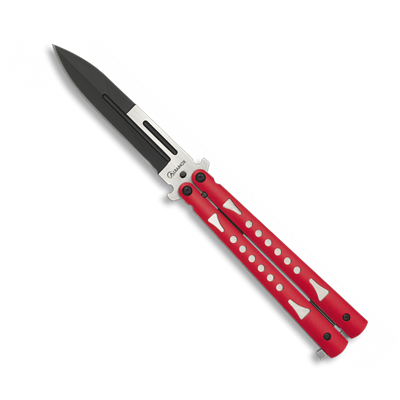 Couteau papillon ALBAINOX 36236 rouge lame inox 10.1 cm