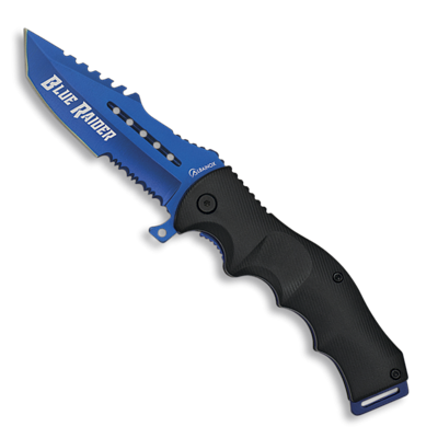 Couteau pliant Albainox automatique BLUE RAIDER 18243-A Lame 9 cm
