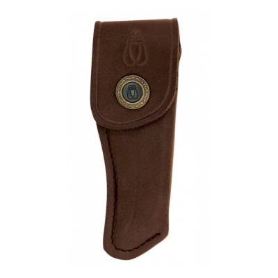 Etui en cuir marron 12 cm réf 34013 pour couteaux pliants Laguiole