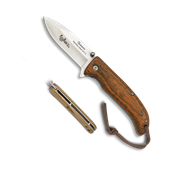 Couteau pliant bois ALBAINOX automatique 18014-A lame inox 7.5 cm