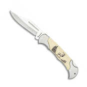 Couteau pliant Albainox 19661GR560 lame 8 cm décor Cerf