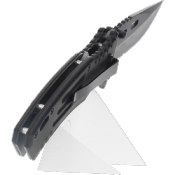 Couteau pliant tactique K25 19763 BLACK COATED lame 9 cm