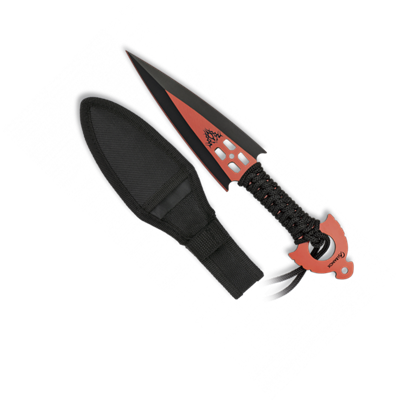 Couteau à lancer Albainox 32411 orange lame 21.5 cm