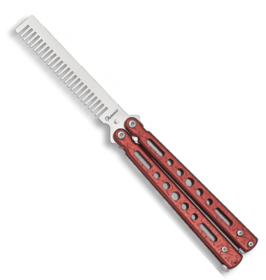 Couteau papillon peigne d’entrainement Albainox 02215 rouge