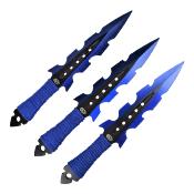 Set de 3 couteaux à lancer noir et bleu CW-713