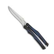 Couteau papillon Albainox noir/bleu 02135 Lame 10.3 cm