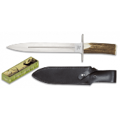 Couteau de chasse STEEL-440 32132 corne de cerf lame 24.6 cm