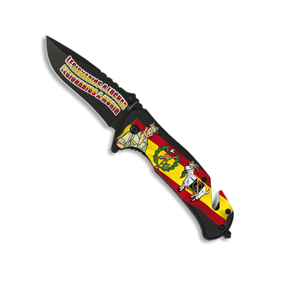 Couteau pliant tactique LEGION ESPAGNOLE lame 8.2 cm décor