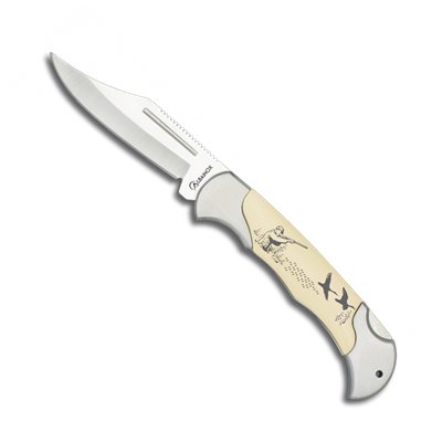 Couteau pliant Albainox 19661GR525 lame 8 cm décor chasseur