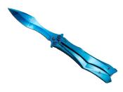 Couteau papillon THIRD TH.K2818A revêtu titane bleu