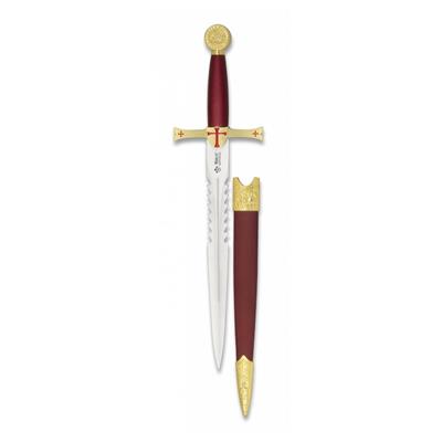 Dague templière de collection Tole-10 Impérial 32142 or lame 23 cm