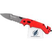Couteau pliant tactique K25 rouge 18535 lame 8.5 cm