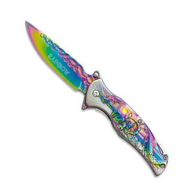 Couteau pliant ALBAINOX 18927 Rainbow bicolore