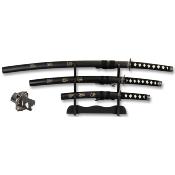 Set 3 Katanas noir TOLE-10 Imprial 32600 acier carbone