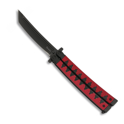 Couteau papillon ALBAINOX 36248 Ninja rouge lame inox 10.3 cm