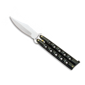 Couteau papillon ALBAINOX 02054-N manche zamak noir lame 8 cm