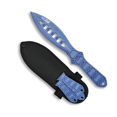 Set de 3 couteaux à lancer RAIN BLUE 32277 19 cm
