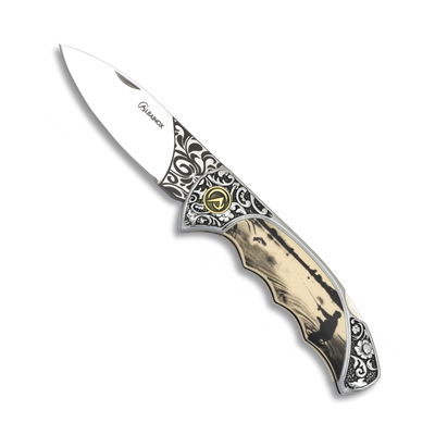 Couteau pliant décor PECHEUR 18011 lame 8,3 cm