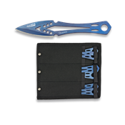 Set de 6 couteaux à lancer RAIN BLUE 32295 15.5 cm