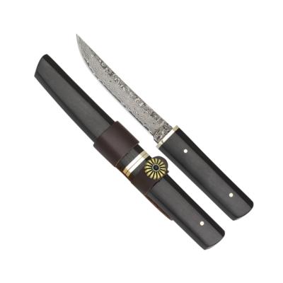 Couteau Albainox 32701 lame damassée bois d’ébène