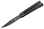 Couteau papillon Maxknives P54B noir lame 9.8 cm