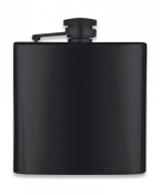 Flasque à alcool noir acier inox 6 Oz 170 ml